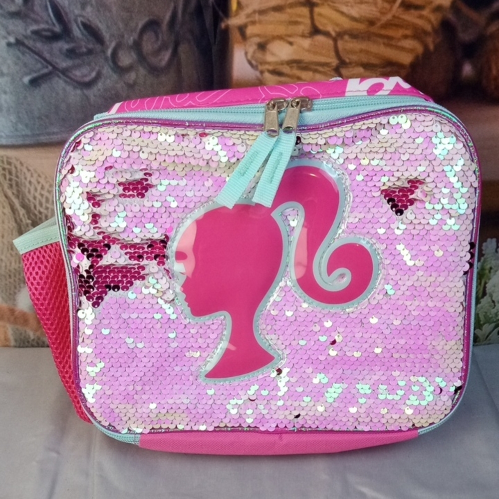 🛝 Barbie Sequin Kids Lunchbag